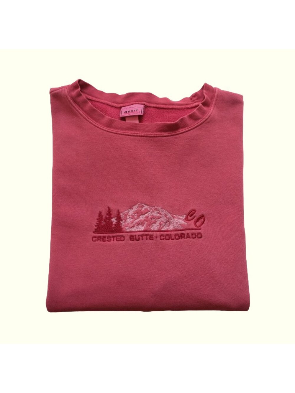 VTG 90s Y2K CRESTED BUTTE COLORADO EMBROIDERED OUTDOOR CREWNECK SWEATSHIRT XL